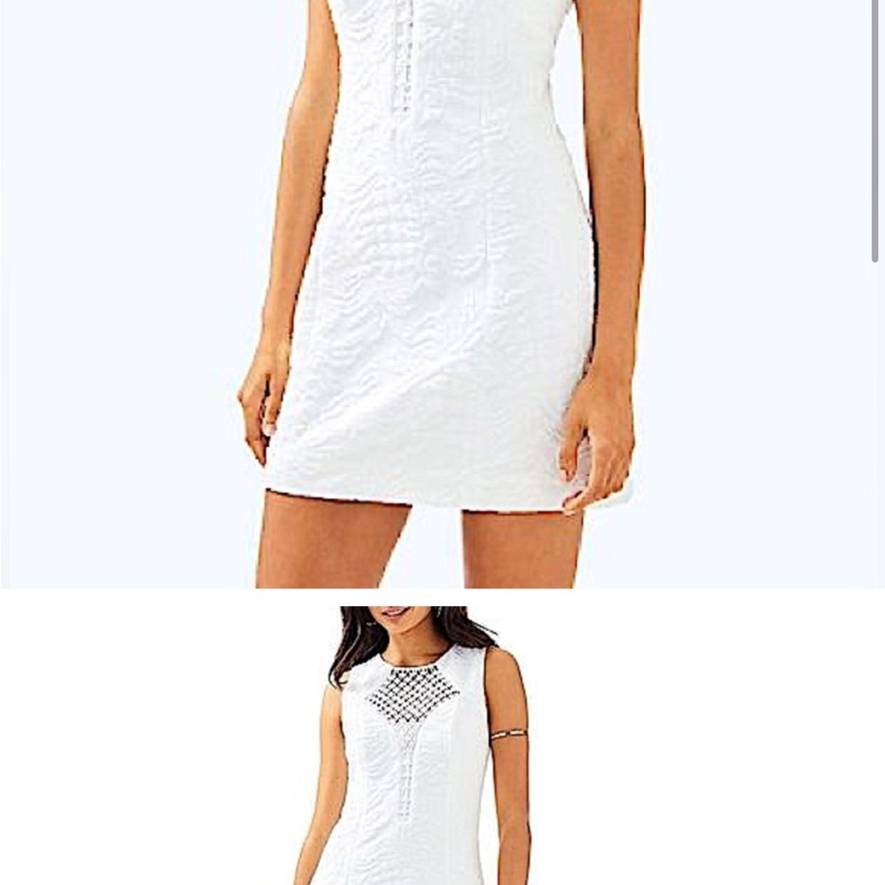 Lilly Pulitzer White Keali shift dress with pineapple accent!